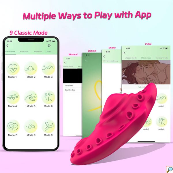 Επαναφορτιζόμενος Φορετός Δονητής App Control – Διπλή Διέγερση Κλειτορίδας & Κόλπου - Wearable Vibrator 9 Λειτουργιών