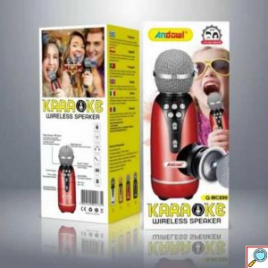 Μικρόφωνο Karaoke Ασύρματο Andowl Q-MC899 Κόκκινο