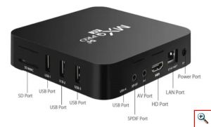 Μετατροπέας Smart TV PRO Mini Android 11.1 16GB RAM / 256GB TV Box 4K Ultra HD 5G WiFi SD / USB Quad Core Netflix Disney+ Disney Plus Streaming kanalia