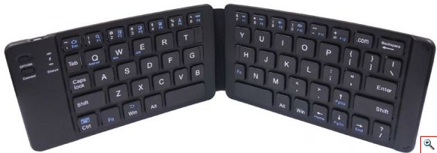 Mini Αναδιπλούμενο Ασύρματο Πληκτρολόγιο Τσέπης Foldable Bluetooth Keyboard iOs, Android, Windows