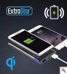 Μπαταρία & Βάση Ασύρματης Φόρτισης Power Bank 6.000mAh για Κινητά Τηλέφωνα ExtraStar