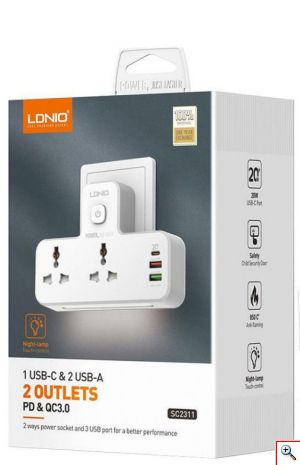 Αντάπτορας Πρίζας / Προστατευτικό Υπερτάσεων με 3 Υποδοχές USB από Universal LDNIO