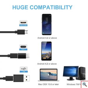 Αδιάβροχη Κάμερα Ενδοσκόπιο HD με USB, Type C & Micro USB 3 Σε 1 Για Android & H/Y με 6 LED 5m Y101 