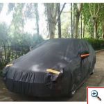 Αδιάβροχη Μαύρη Προστατευτική Κουκούλα Αυτοκινήτου με Επίστρωση Αλουμινίου CarSun C1818