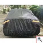 Αδιάβροχη Μαύρη Προστατευτική Κουκούλα Αυτοκινήτου με Επίστρωση Αλουμινίου CarSun C1818