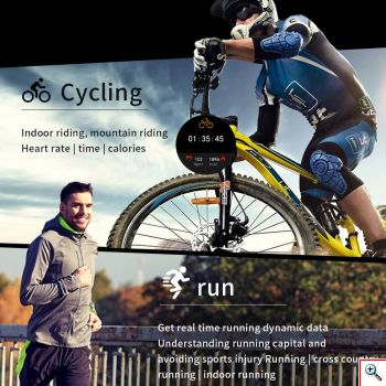 Αδιάβροχο Smartwatch Ρολόι με Μετρητή Παλμών, Απόστασης, Βημάτων, Θερμίδων, Ύπνου, Sport Δραστηριότητες & Ειδοποιήσεις Κινητού - E15