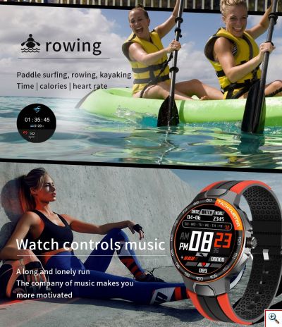 Αδιάβροχο Smartwatch Ρολόι με Μετρητή Παλμών, Απόστασης, Βημάτων, Θερμίδων, Ύπνου, Sport Δραστηριότητες & Ειδοποιήσεις Κινητού - E15