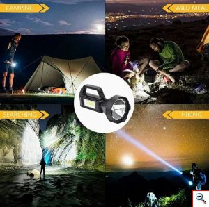 Αδιάβροχος Πολυλειτουργικός Επαναφορτιζόμενος Φακός Χειρός Μπαταρίας - Power Bank LED YD899T - 326005