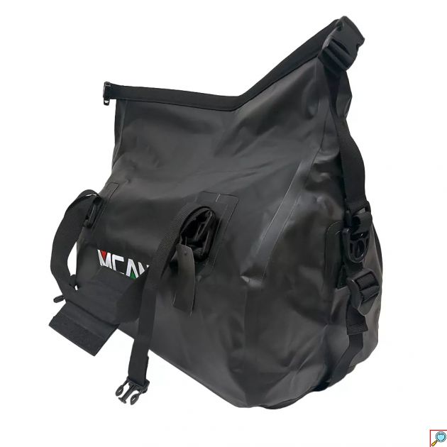 Στεγανός Αδιάβροχος Σάκος Χεριού - Ώμου PVC 40L με Κλείσιμο Roll-Up – Μαύρο