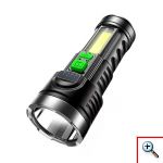 Αδιάβροχος Φακός LED OSL & Πλαινός Φακός LED COB με 4 Λειτουργίες Φωτισμού, Επαναφορτιζόμενος - Bailong BL-822 - OEM