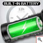 Αδιάβροχος Φακός LED OSL & Πλαινός Φακός LED COB με 4 Λειτουργίες Φωτισμού, Επαναφορτιζόμενος - Bailong BL-822 - OEM