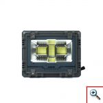 Αδιάβροχος Επαναφορτιζόμενος Ηλιακός Προβολέας Αλουμινίου 100W 136 LED με Τηλεχειρισμό & Χρονοδιακόπτη MJ-AW100