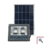 Αδιάβροχος Επαναφορτιζόμενος Ηλιακός Προβολέας Αλουμινίου 500W 95 LED RGB με Τηλεχειρισμό & Χρονοδιακόπτη MJ-AW500C