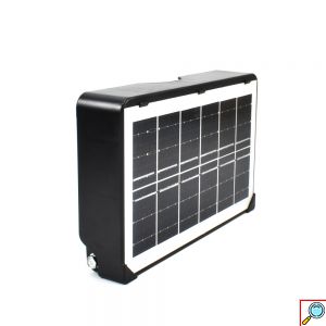 LED Αδιάβροχος Ηλιακός Προβολέας 150W Λευκού Φωτισμού με Τηλεχειριστήριο & Χρονοδιακόπτη - Μαύρος