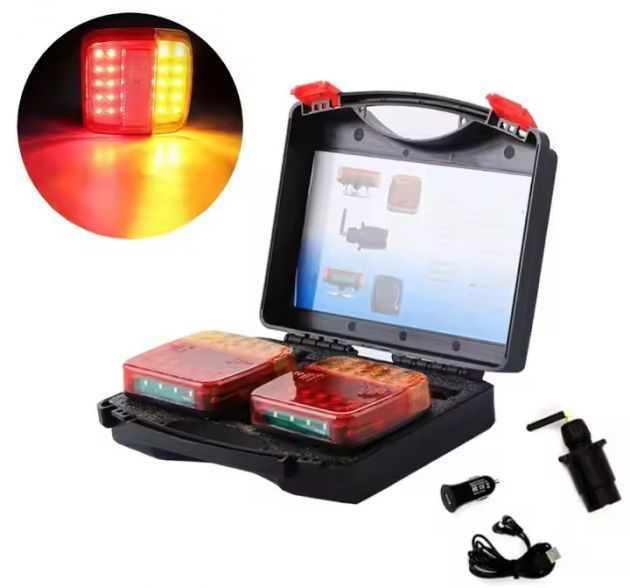 Αδιάβροχα Μαγνητικά Ασύρματα Φώτα LED για Τρέιλερ & Φορτηγά με USB Φόρτιση