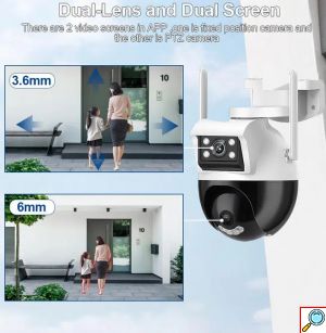 Αδιάβροχη Διπλή Κάμερα Παρακολούθησης 1080P Wi-Fi Mε Αισθητήρα Κίνησης Kαι Νυχτερινή Όραση 