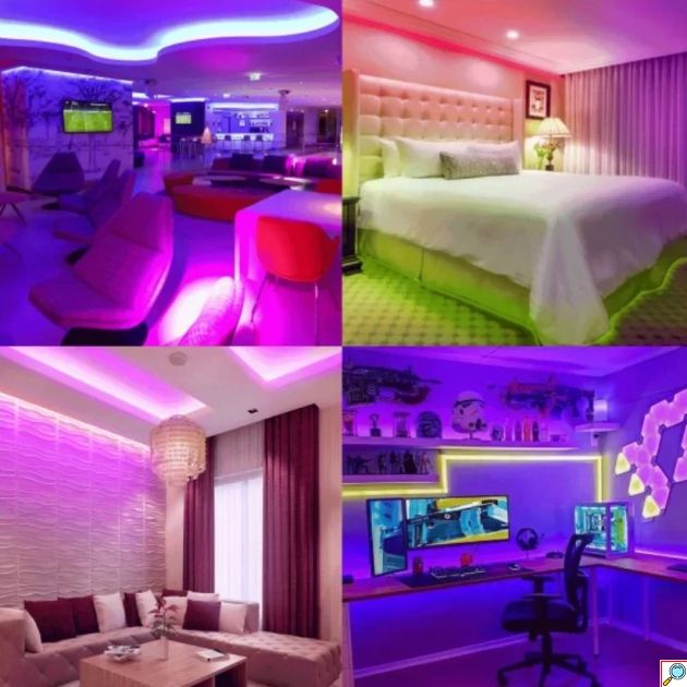 Αδιάβροχη Ηλιακή Ταινία LED 5m - 50W με Πολύχρωμο RGB Φωτισμό και Τηλεχειριστήριο - Aigostar