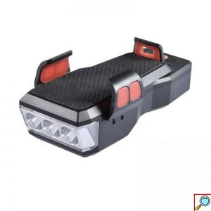 Αδιάβροχο Επαναφορτιζόμενο Φως Πορείας Ποδηλάτου USB LED 550LM με Κόρνα και Βάση Κινητού