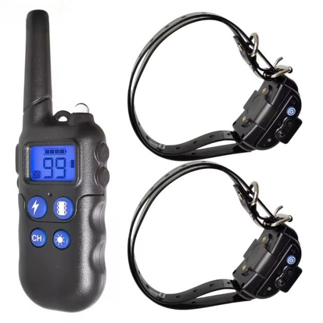 Αδιάβροχο Επαναφορτιζόμενο Ηλεκτρικό Κολάρο Εκπαίδευσης Σκύλου με 4 Λειτουργίες & Walkie Talkie με Εμβέλεια έως 2000m