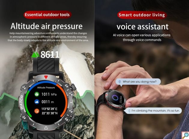 Αδιάβροχο Σπορ Smartwatch με Οξύμετρο & Μέτρηση Θερμοκρασίας Σώματος