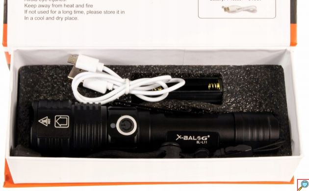 Αδιάβροχος Επαναφορτιζόμενος Φακός Cree LED Αλουμινίου με Zoom, 4 Χρώματα Φωτισμού και UV