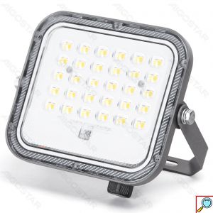 Αδιάβροχος Ηλιακός Προβολέας 100W με Πάνελ & Τηλεχειριστήριο 3 Επιπέδων Φωτισμού 199 x 191 x 45mm Aigostar