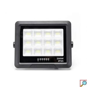 Aδιάβροχος Ηλιακός Προβολέας LED 200W με Πάνελ & Τηλεχειριστήριο - 2000lm, 6500K, IP65 - Aigostar