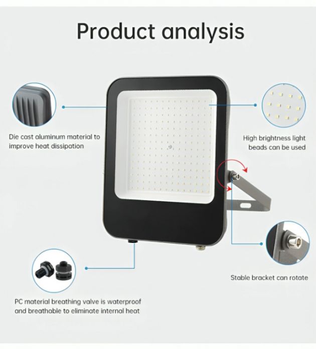 LED 289 SMD Αδιάβροχος Προβολέας 200W 18000LM - AIGOSTAR
