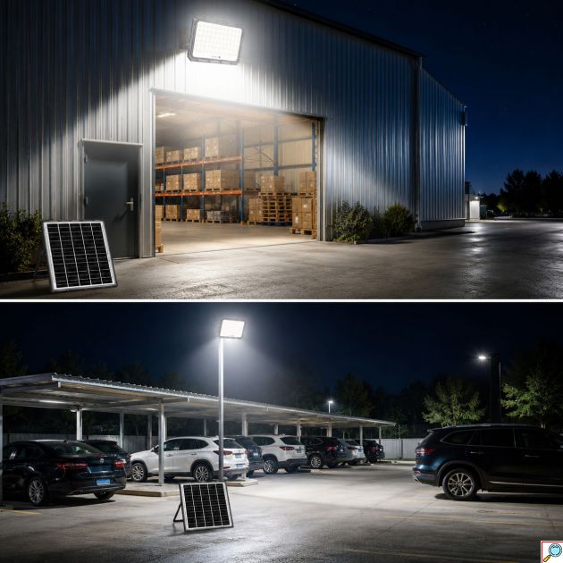 Αδιάβροχος Ηλιακός Προβολέας LED 2000W Υψηλής Φωτεινότητας για Εξωτερικό Χώρο με Τηλεχειριστήριο Jortan