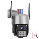 Αδιάβροχη Ασύρματη IP WiFi Κάμερα 1080p, 3MP, PTZ Dome 355°, Νυχτερινή Λήψη, Ανίχνευση Κίνησης, Ειδοποίηση στο Κινητό, με LED φάρο, Mic, Ηχείο, OEM