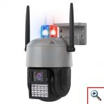 Αδιάβροχη Ασύρματη IP WiFi Κάμερα 1080p, 3MP, PTZ Dome 355°, Νυχτερινή Λήψη, Ανίχνευση Κίνησης, Ειδοποίηση στο Κινητό, με LED φάρο, Mic, Ηχείο, OEM