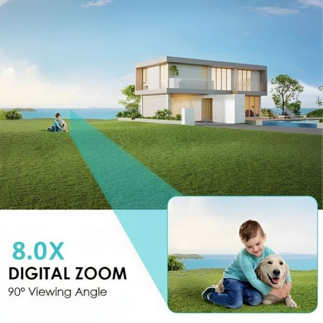 Jortan Αδιάβροχη Wi-Fi Κάμερα Παρακολούθησης HD 1080P - Περιστρεφόμενη 355° με Ζουμ X8 & Έγχρωμη Νυχτερινή Λήψη