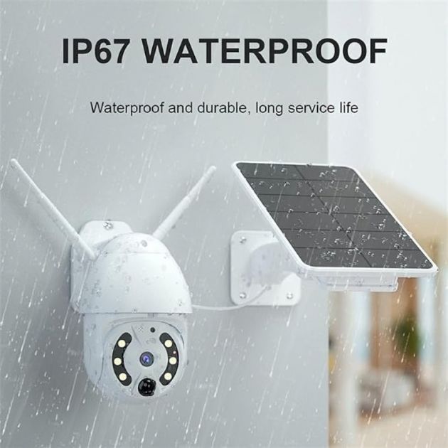 Αδιάβροχη IP Κάμερα Παρακολούθησης Wi-Fi με Ηλιακό Πάνελ & Φακό 2.8 mm - 1080p Full HD - Real Safe