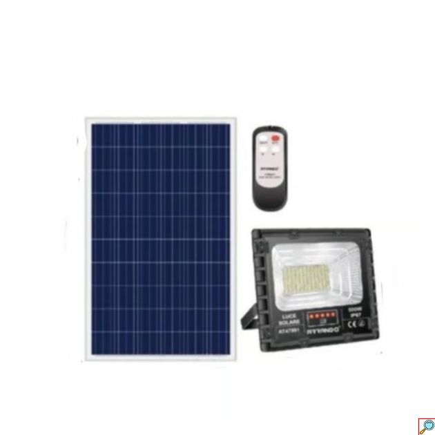 Αδιάβροχος Ηλιακός Προβολέας 500W με Ηλιακό Πάνελ Arrango