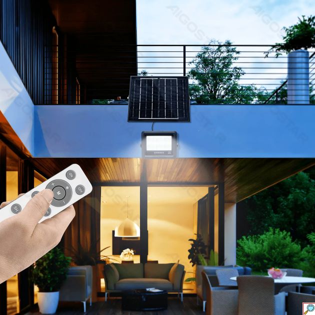 Aδιάβροχος Ηλιακός Προβολέας LED με Πάνελ 50W 500lm 6500K Aigostar