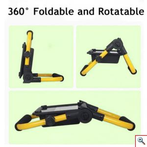 Αδιάβροχος Ηλιακός Προβολέας Εργασίας 120W με Eνσωματωμένο Φωτοβολταϊκό Πάνελ, Μεταλλική Βάση & Τηλεκοντρόλ - Solar Work Light, W-745