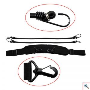 Αδιάβροχος PVC Roll Top Σάκος Μοτοσυκλέτας 66 L, Τσάντα Μηχανής με Λάστιχα & Ιμάντα Ώμου, Ανακλαστικές Λωρίδες, Μαύρο Χρώμα, B66L-BK