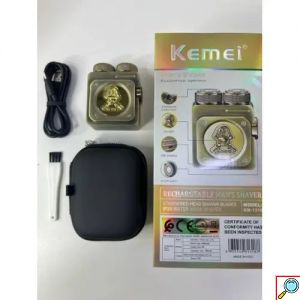 Kemei KM-1318 Ηλεκτρική Ξυριστική Μηχανή Περιστροφική USB