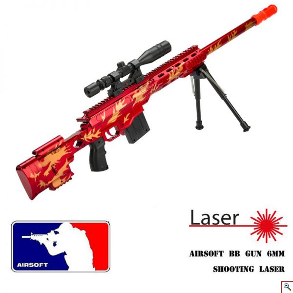 Αεροβόλο Όπλο Μοντελισμού Sniper Rifle με Διόπτρα & Λέιζερ Στόχευσης 5899-1