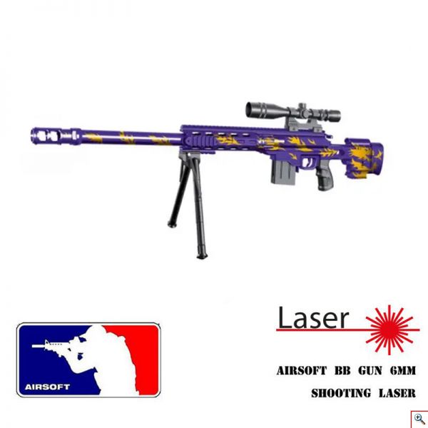 Αεροβόλο Όπλο Μοντελισμού Sniper Rifle με Διόπτρα & Λέιζερ Στόχευσης 5899-2