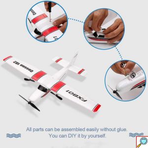 Τηλεκατευθυνόμενο Αεροπλάνο Cessna 182 RTF 2.4GHz RC με 2 Κανάλια, LED, Άνοιγμα Φτερών 35cm & Τηλεχειριστήριο