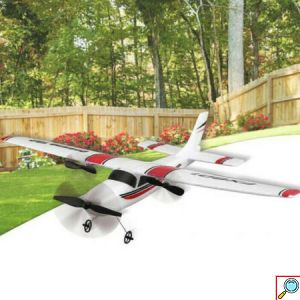 Τηλεκατευθυνόμενο Αεροπλάνο Cessna 182 RTF 2.4GHz RC με 2 Κανάλια, LED, Άνοιγμα Φτερών 35cm & Τηλεχειριστήριο