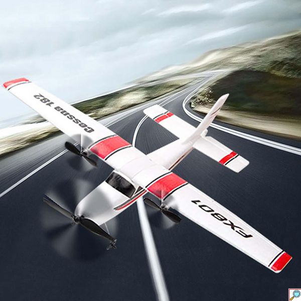 Τηλεκατευθυνόμενο Αεροπλάνο Cessna 182 RTF 2.4GHz RC με 2 Κανάλια, LED, Άνοιγμα Φτερών 35cm & Τηλεχειριστήριο