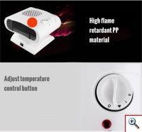 Αερόθερμο 2000W με Περιστρεφόμενη Βάση & Θερμοστάτη FH-103A