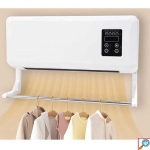 Αερόθερμο Τοίχου 1800W με Λειτουργία Θέρμανσης & Ψύξης, Αποσπώμενη Σχάρα Στεγνώματος Ρούχων και Τηλεχειριστήριο