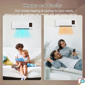 Αερόθερμο Τοίχου 1800W με Λειτουργία Θέρμανσης & Ψύξης, Αποσπώμενη Σχάρα Στεγνώματος Ρούχων και Τηλεχειριστήριο