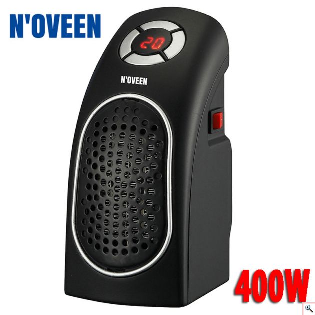 Μίνι Σόμπα Πρίζας Noveen - handy heater Αερόθερμο 400Watt με Θερμοστάτη, Χρονοδιακόπτη & Ρυθμιζόμενη Πρίζα