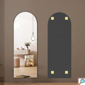 Αυτοκόλλητος Καθρέφτης Τοίχου Οβάλ 40×150cm από Ακρυλικό Υλικό
