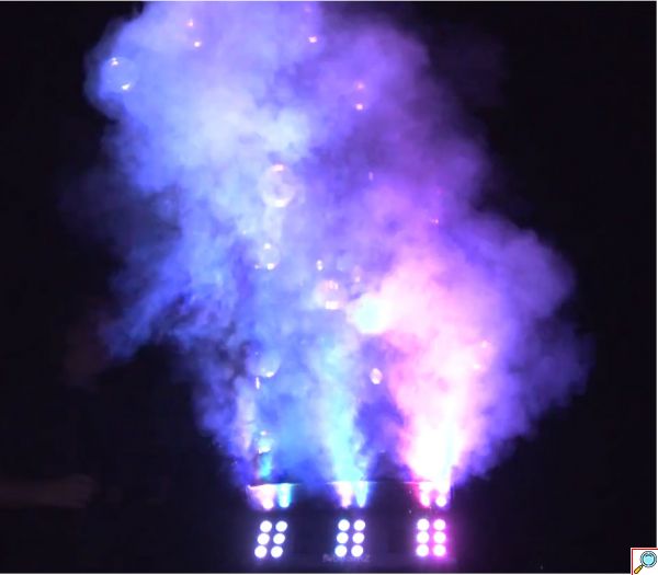 Αυτόματη Μηχανή Φυσαλίδων Show με LED RGB Φωτισμό, Εφέ Καπνού & Ασύρματο Τηλεχειρισμό