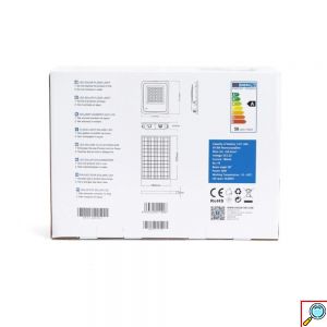 Aigostar Αδιάβροχος Ηλιακός Προβολέας Dimmable LED 50W Ψυχρό Λευκό 3,2V IP65 με Ενσωματωμένη Μπαταρία και Τηλεχειριστήριο